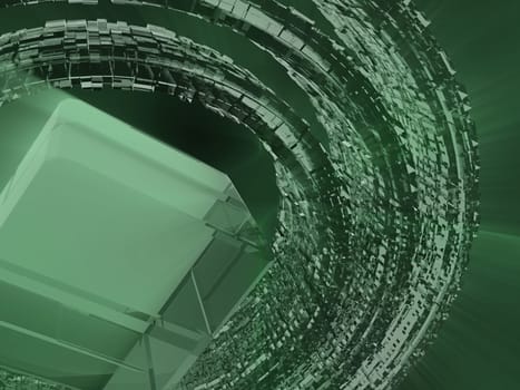 Abstract pattern on a green background