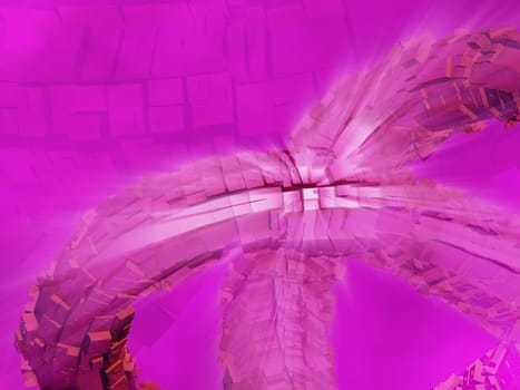 3-d pattern on a purple background