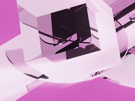 Abstract pattern on a pink background