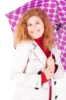 A beautiful young woman dressed for winter