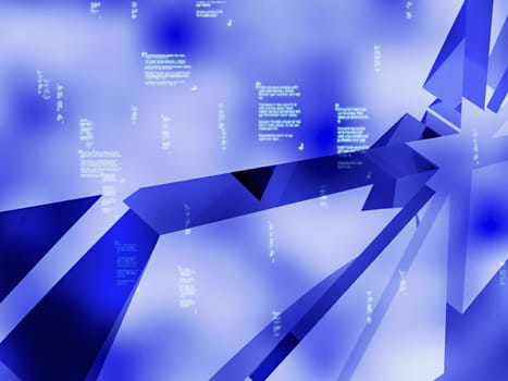 3-d pattern on a blue background