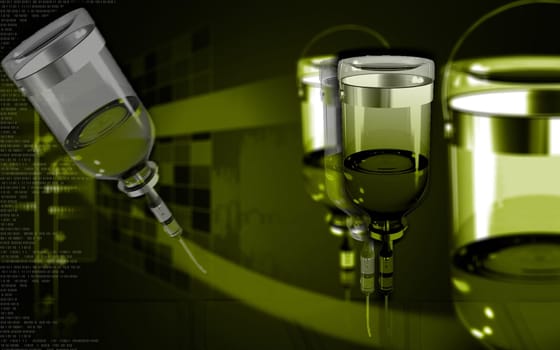 Digital illustration of drip in colour background