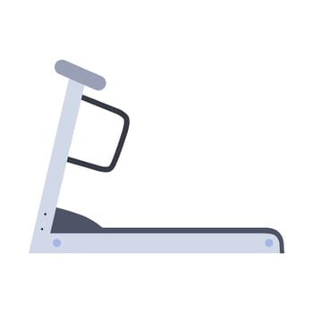 Stationary treadmill on a neutral background. Athletic trainer