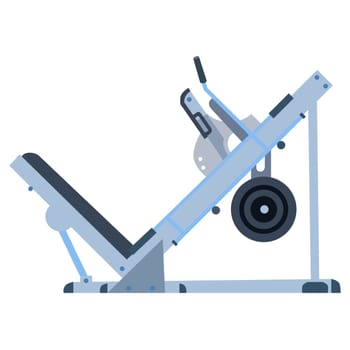 Stationary trainer for fitness and weightlifting in the gym. Sport and health