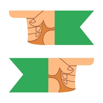 The cursor pointer finger of the hand indicates the direction. Symbol sign pictogram
