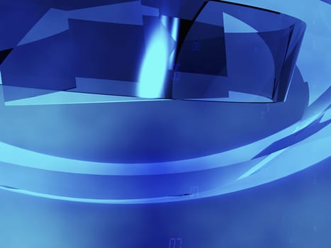 3-d pattern on a blue background