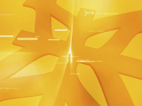 Abstract pattern on a yellow background