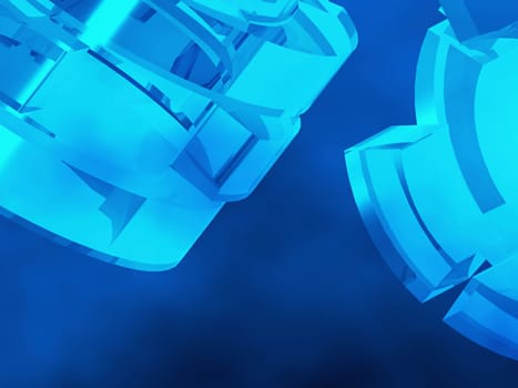 3-d pattern on a blue background