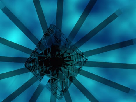 Abstract pattern on a blue background