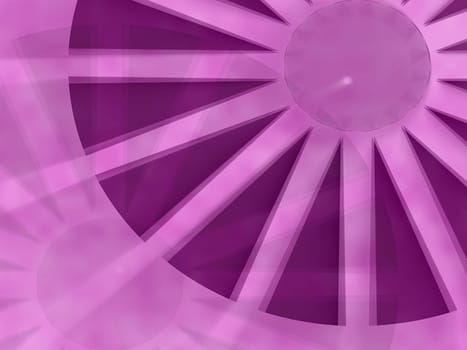 Wheel on a purple background