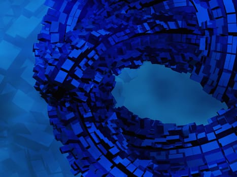 3-d pattern on a blue background