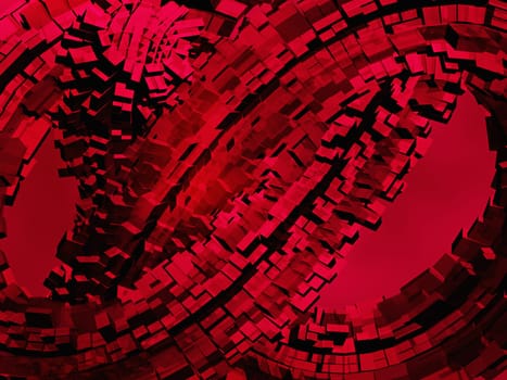 3-d pattern on a red background