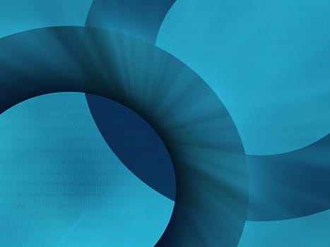 Rings on a blue background