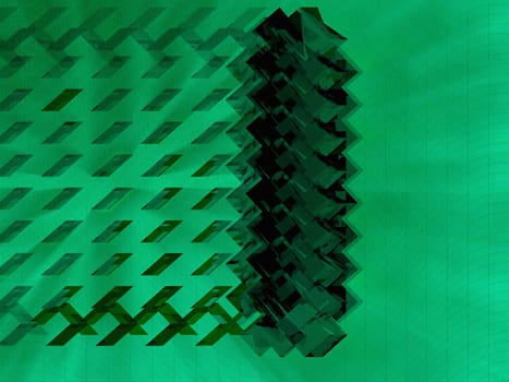 Abstract pattern on a green background