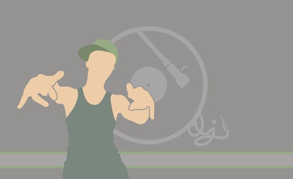 Man making hand gestures