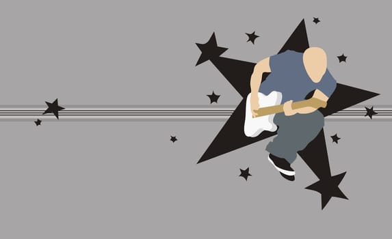 Man playing a guitar