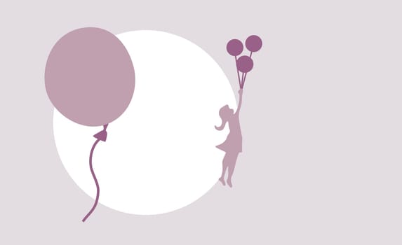 Balloon with the silhouette of a child