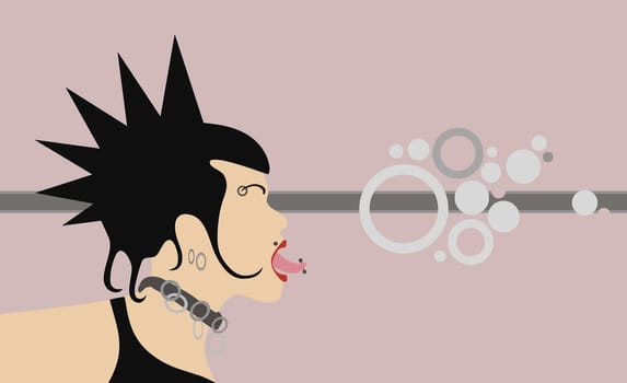 Woman sticking her tongue out