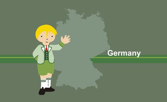 Boy wearing traditional German clothing