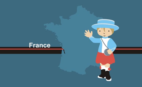 Girl wearing traditional French clothing