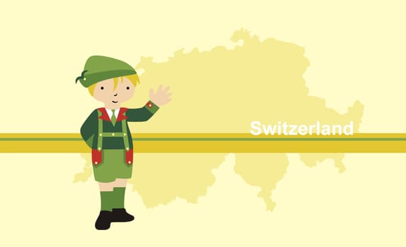 Person wearing traditional Swiss clothing
