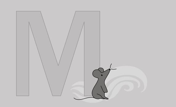 The letter M with a mouse