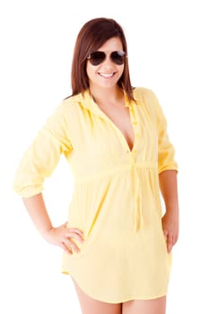 Beautiful young woman dressed for summer