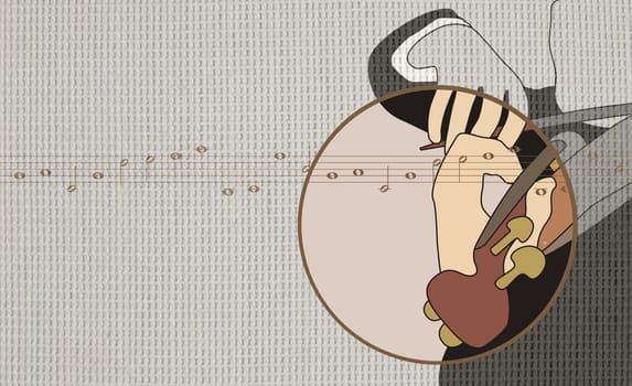 Mid section view of a violinist playing a violin