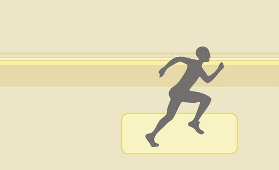 Person running in a race