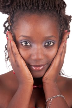 Beautiful casual woman portrait - isolated