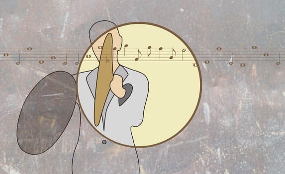 Man playing the cymbals