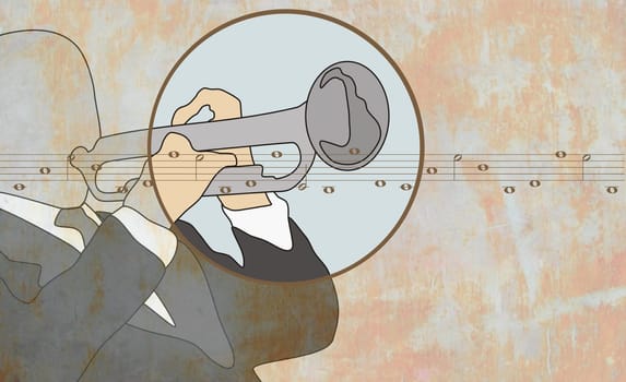 Man playing a trumpet