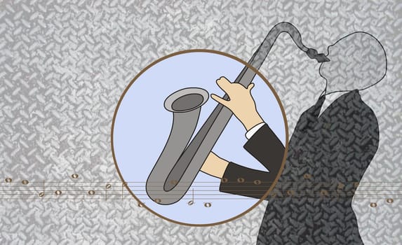 Man playing a saxophone