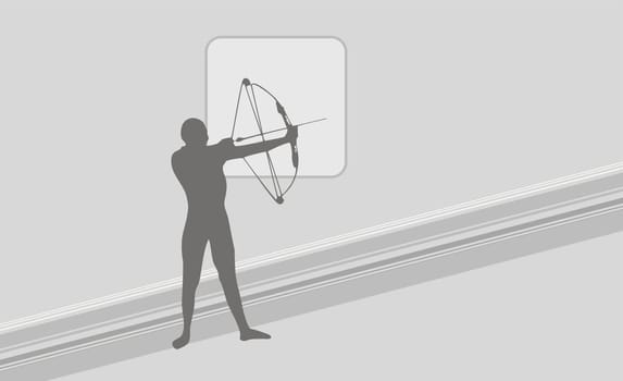 Person aiming an arrow