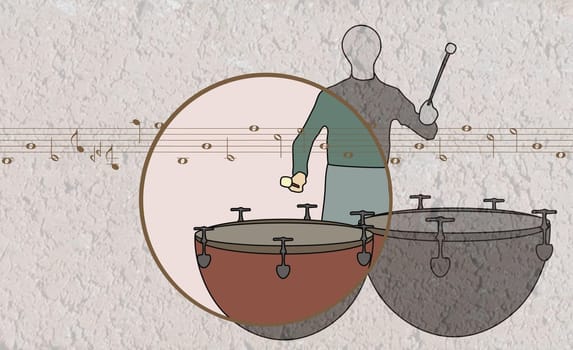 Man playing drums