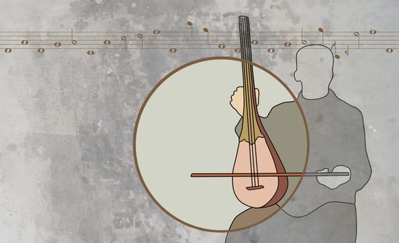 Man playing a lute
