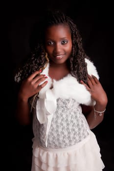 Young and beautiful woman posing - isolated