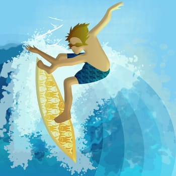 Man surfboarding in the sea
