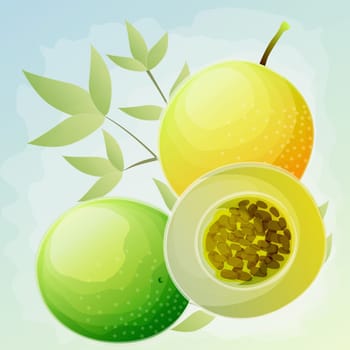 Close-up of guavas