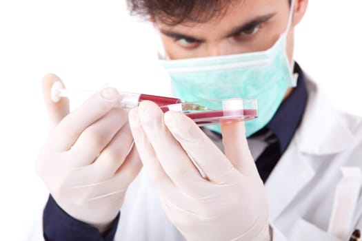 Young scientist working at laboratory