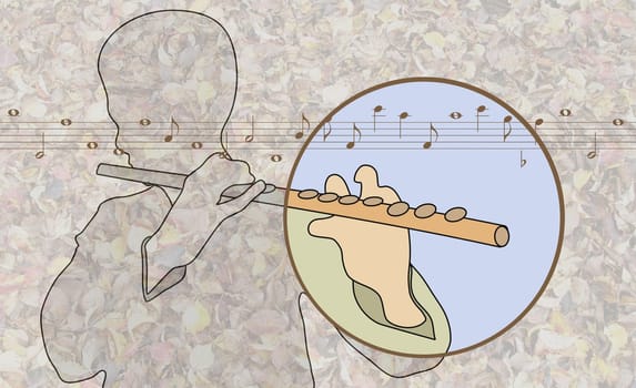 Man playing a flute