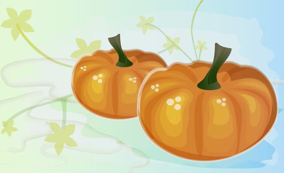 Two pumpkins