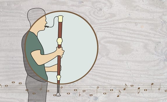 Man playing a clarinet