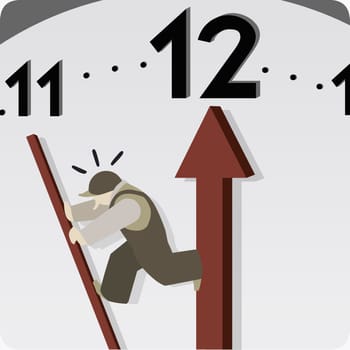 Man trying to alter time