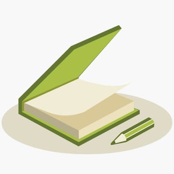 Pencil with a notepad