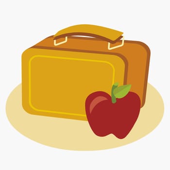 Apple with a lunch box