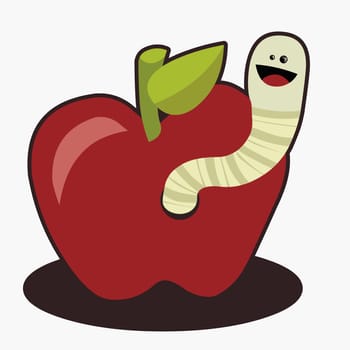 Worm in an apple