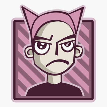 Boy looking angry