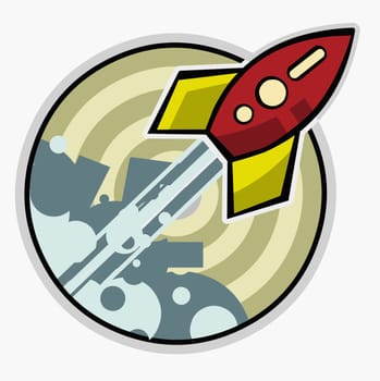 Space shuttle in space