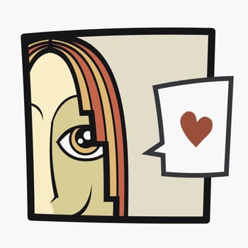 Woman thinking about love